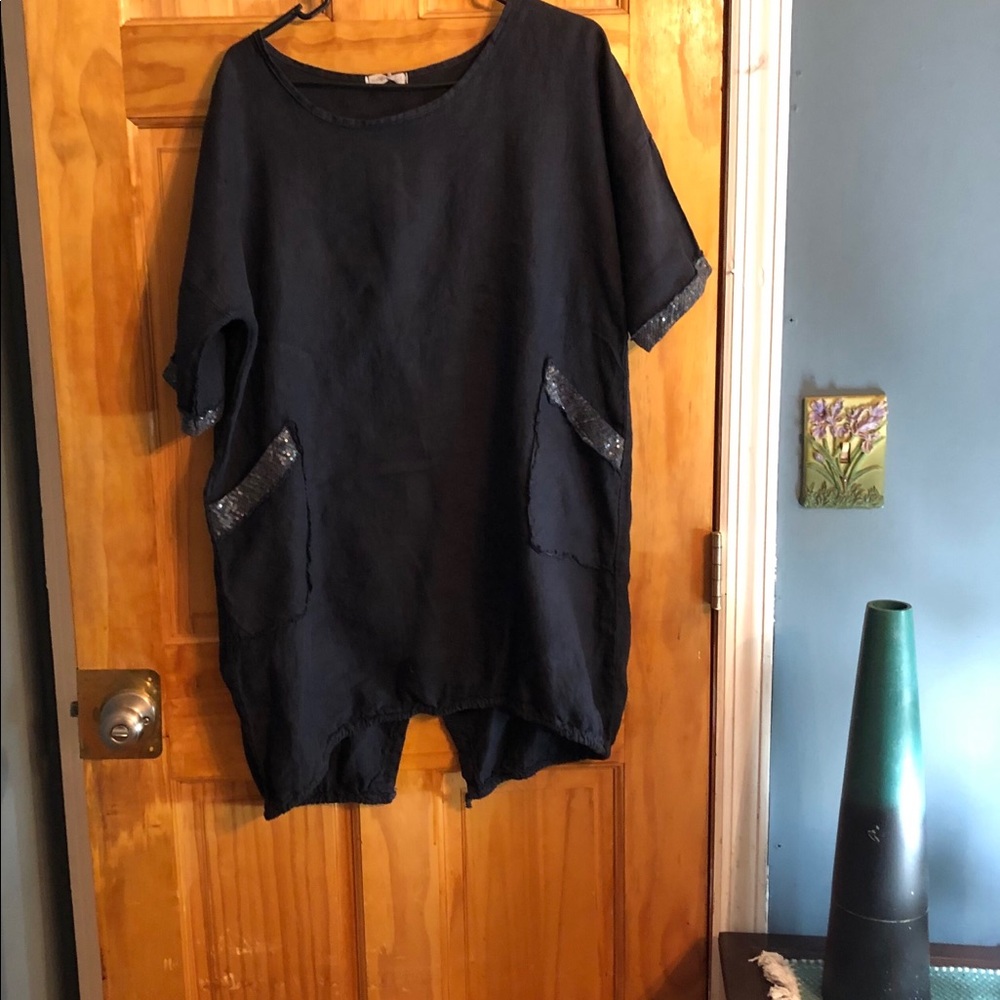 Linen mini dress